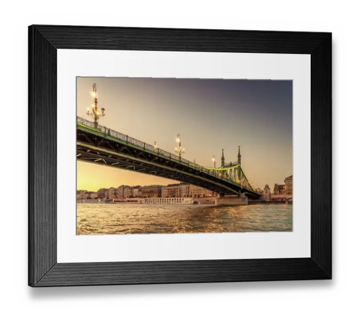 Framed Print : Liberty bridge is Budapest on Danube river Framed Print : Liberty bridge is Budapest on Danube river