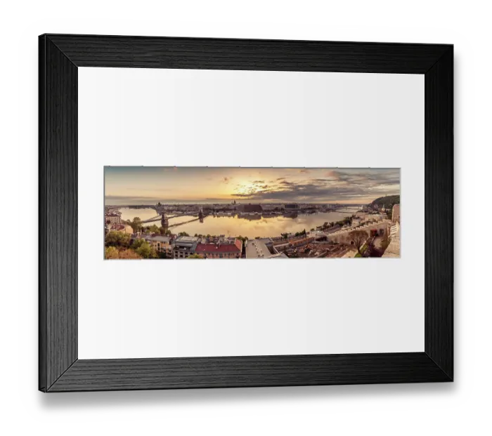 Framed Print : Budapest panorama in sunrise