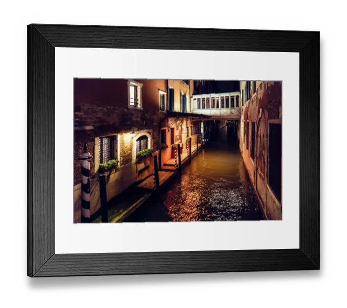 Framed Print : Venice streetscape by night Framed Print : Venice streetscape by night