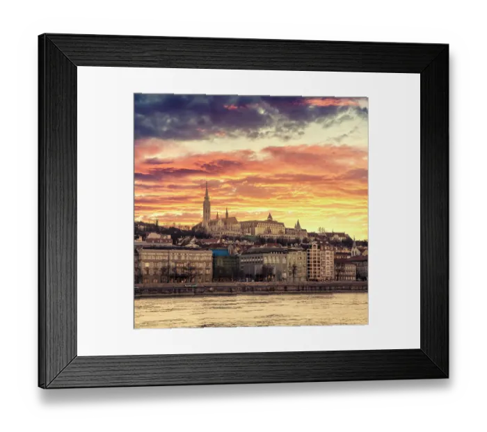 Framed Print : Matthias Church and the cityscape in sunset Framed Print : Matthias Church and the cityscape in sunset