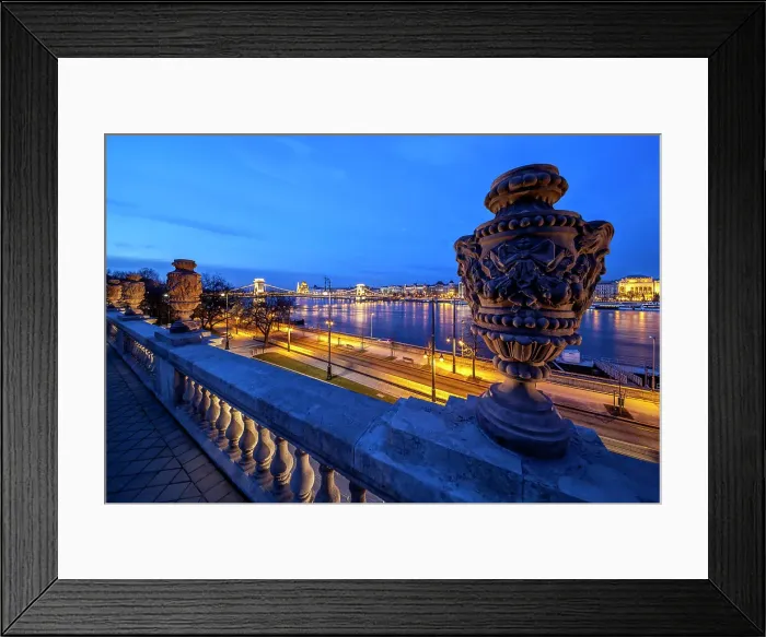 Framed Print : Illuminated Danube panorama Framed Print : Illuminated Danube panorama