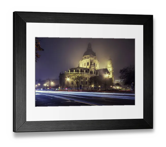 Framed Print : Interior of St. Stephen's Basilica in the fog