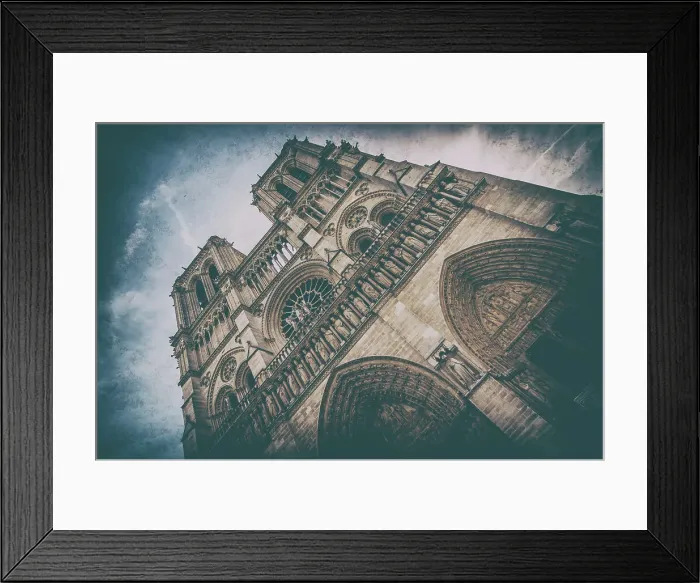 Framed Print : Paris Notre Dame retro photo Framed Print : Paris Notre Dame retro photo