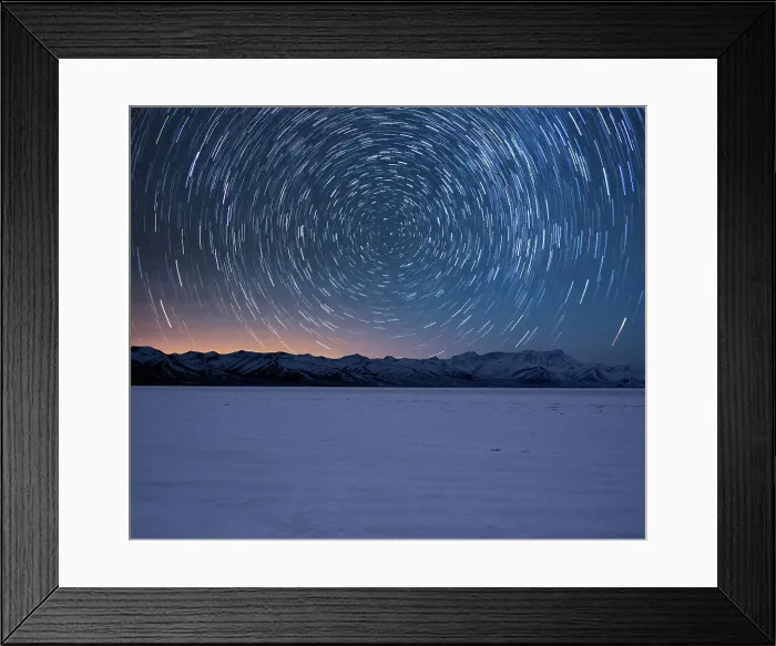 Framed Print : Star trails of Tibet Framed Print : Star trails of Tibet