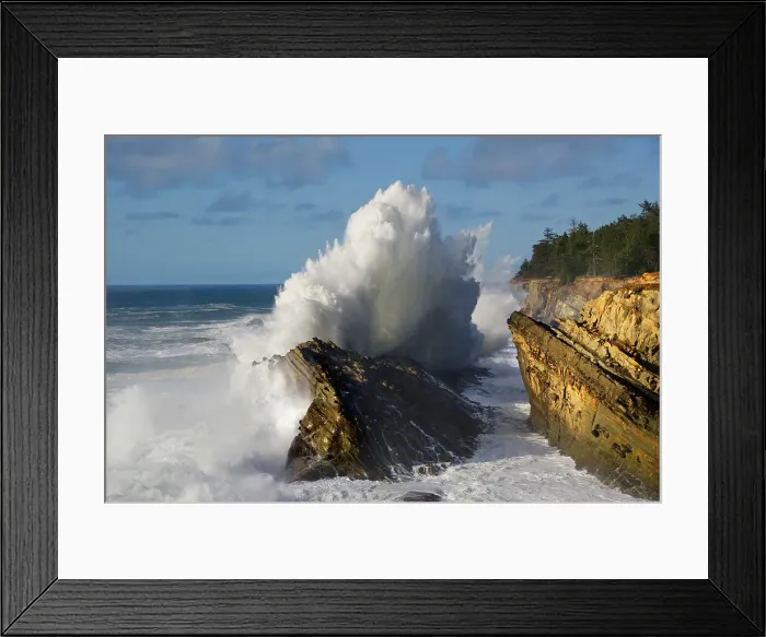 Framed Print : Huge Crashing Ocean Waves Framed Print : Huge Crashing Ocean Waves