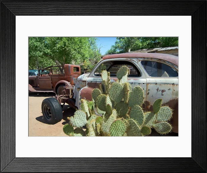 Framed Print : Route 66 Rustic Rest stop