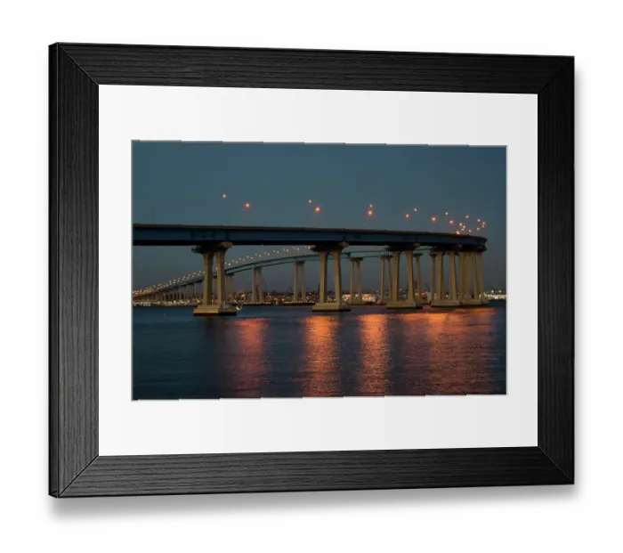 Framed Print : Coronado Bridge in San Diego