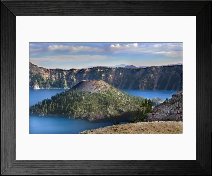 Framed Print : Wizard Island in Crater Lake Framed Print : Wizard Island in Crater Lake
