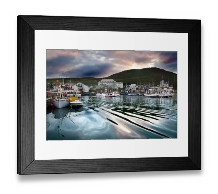 Framed Print : Husavik Harbor Iceland Framed Print : Husavik Harbor Iceland