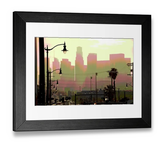 Framed Print : Los Angeles Skyline from East LA Framed Print : Los Angeles Skyline from East LA