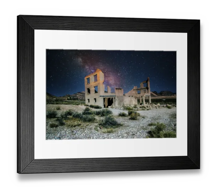 Framed Print : Rhyolite Ghost Town at Night Framed Print : Rhyolite Ghost Town at Night