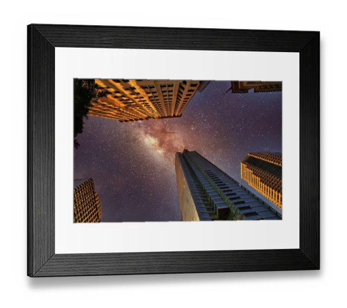 Framed Print : Downtown Skyscrapers at Night Framed Print : Downtown Skyscrapers at Night