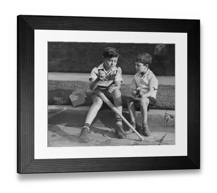 Framed Print : Baseball Boys