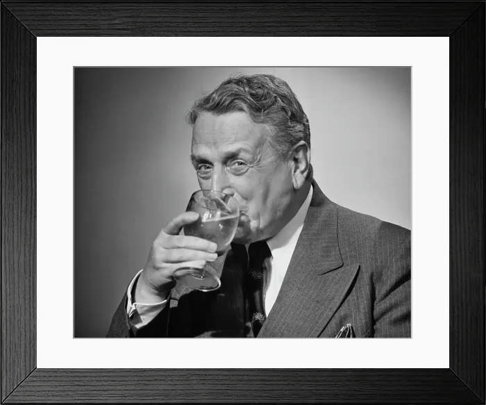 Framed Print : Thirsty Businessman Framed Print : Thirsty Businessman