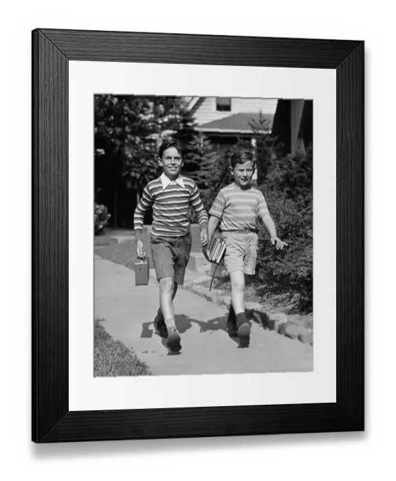 Framed Print : Schoolboy Chums