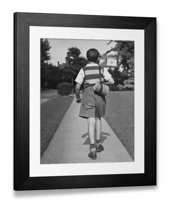 Framed Print : Going To School