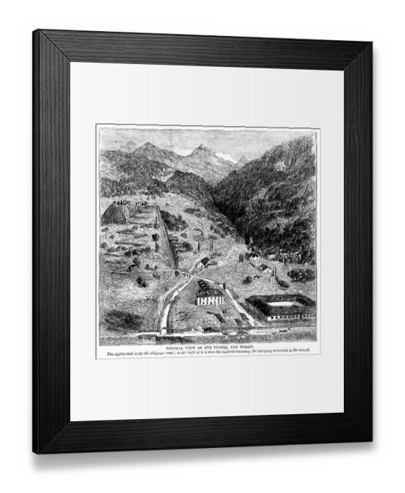 Framed Print : The building of the Mont Cenis Tunnel (The Fréjus Rail Tunnel) Framed Print : The building of the Mont Cenis Tunnel (The Fréjus Rail Tunnel)