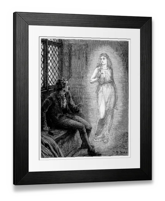 Framed Print : An apparition appearing to a startled man Framed Print : An apparition appearing to a startled man