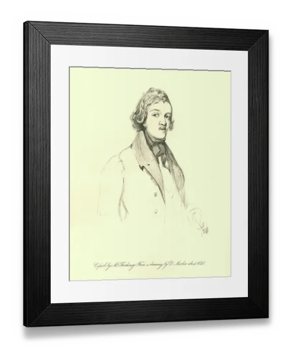 Framed Print : William Makepeace Thackeray as a young man, around 1840 Framed Print : William Makepeace Thackeray as a young man, around 1840