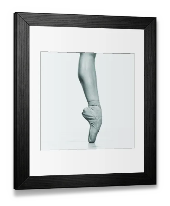 Framed Print : Close Up of Ballet Dancer's Leg Standing on Tiptoe