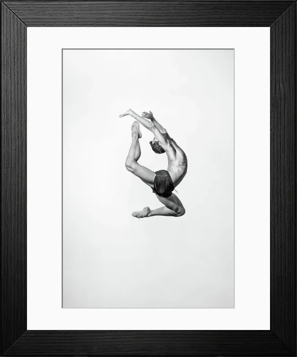 Framed Print : Male ballet dancer against white background Framed Print : Male ballet dancer against white background