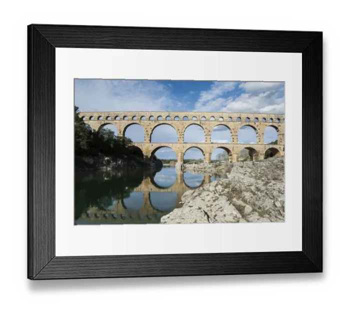 Framed Print : Pont de garde, bridge, france Framed Print : Pont de garde, bridge, france