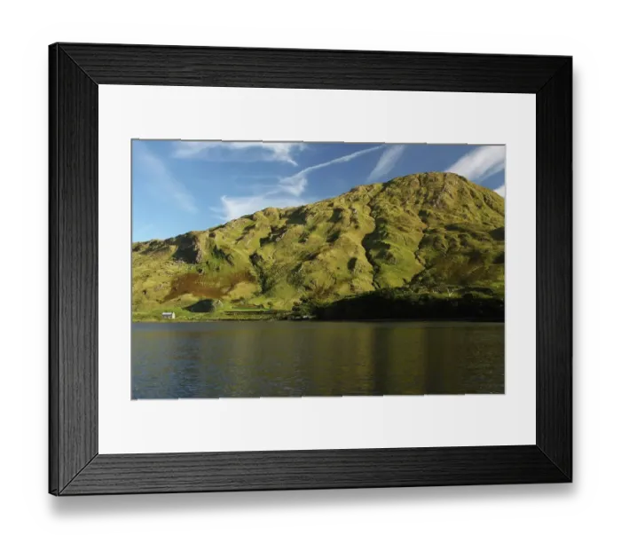 Framed Print : lone house on the side of kylemore lake in connacht region Framed Print : lone house on the side of kylemore lake in connacht region