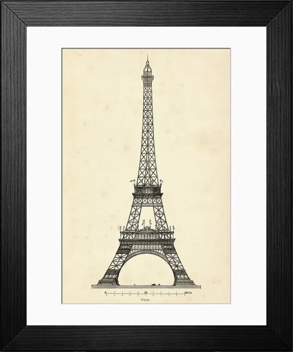 Framed Print : Eiffel Tower Paris 1897