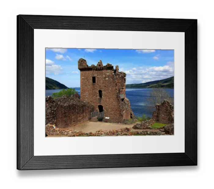 Framed Print : Ruins of Castle Urquhart on Loch Ness, Scotland, Great Britain Framed Print : Ruins of Castle Urquhart on Loch Ness, Scotland, Great Britain