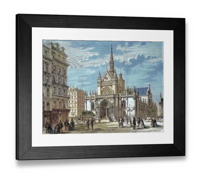 Framed Print : The Catholic parish church of Saint-Laurent in Paris was begun in the 15th century in the late Gothic style and completed in the 18th century, 1869, France, Historic, digitally restored reproduction of a 19th century original Framed Print : The Catholic parish church of Saint-Laurent in Paris was begun in the 15th century in the late Gothic style and completed in the 18th century, 1869, France, Historic, digitally restored reproduction of a 19th century original