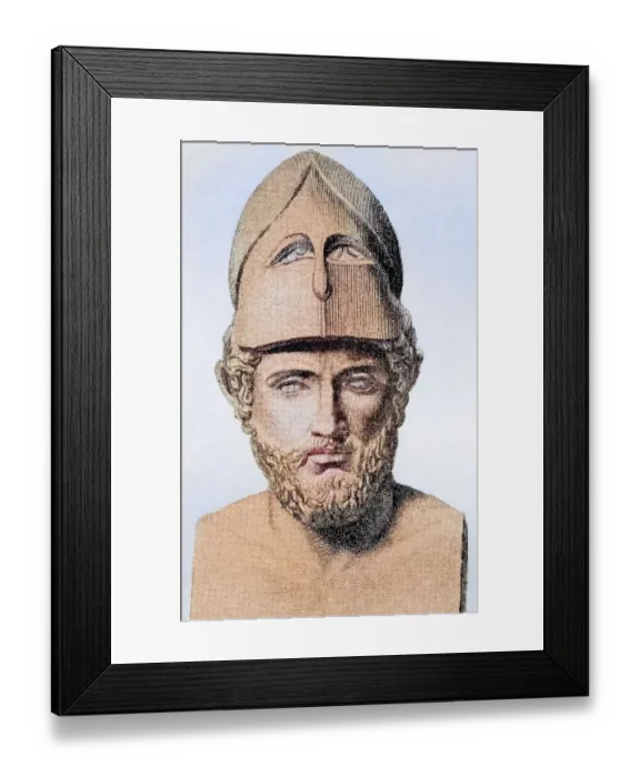Framed Print : Pericles, ca. 495 to 429 BC Greek statesman, orator and general of Athens. From the book History of the World by Harmsworth, published in 1908, Historical, digitally restored reproduction from a 19th century original, Record date not stated Framed Print : Pericles, ca. 495 to 429 BC Greek statesman, orator and general of Athens. From the book History of the World by Harmsworth, published in 1908, Historical, digitally restored reproduction from a 19th century original, Record date not stated