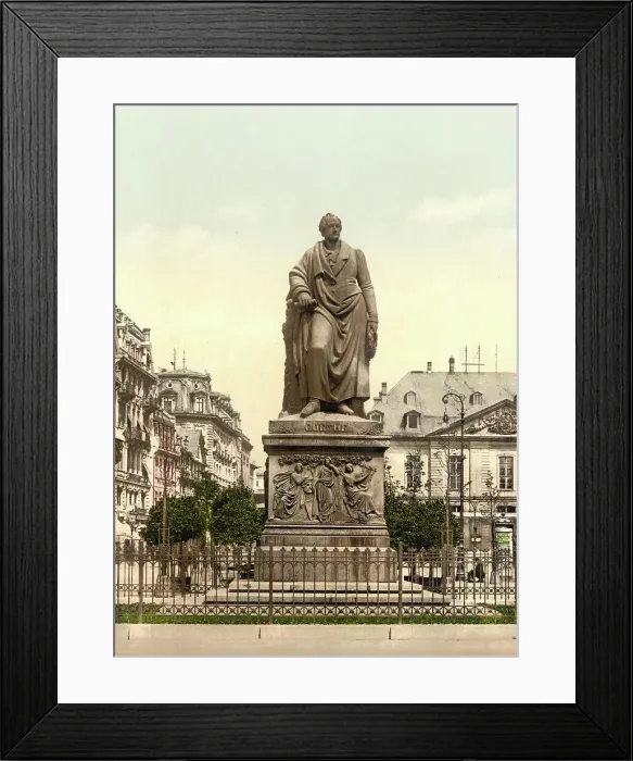 Framed Print : The Goethe Monument in Frankfurt, Hesse, Germany, Historic, digitally restored reproduction of a photochromic print from the 1890s Framed Print : The Goethe Monument in Frankfurt, Hesse, Germany, Historic, digitally restored reproduction of a photochromic print from the 1890s