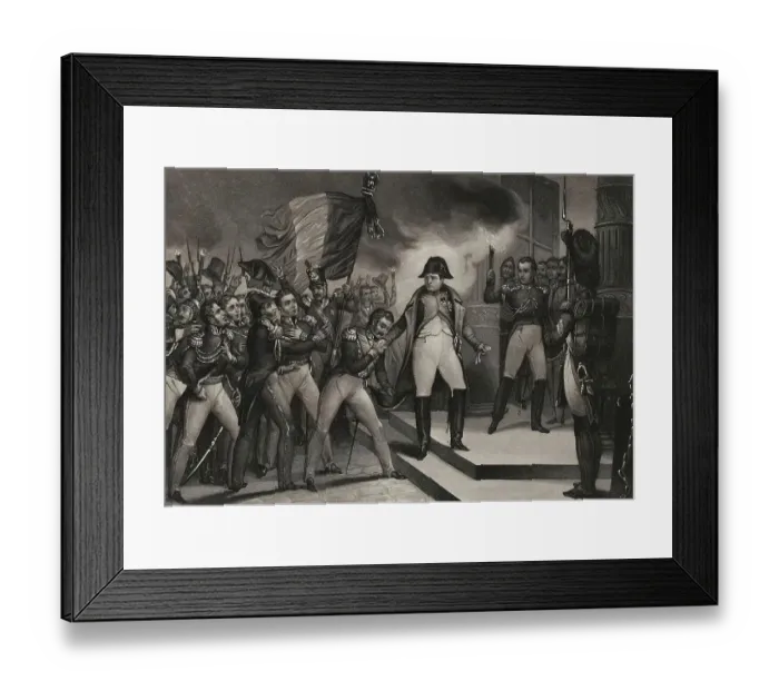 Framed Print : Napoleon, Arrival at the Tuilleries, 1815, France, Historical, digitally restored reproduction from a 19th century original Framed Print : Napoleon, Arrival at the Tuilleries, 1815, France, Historical, digitally restored reproduction from a 19th century original