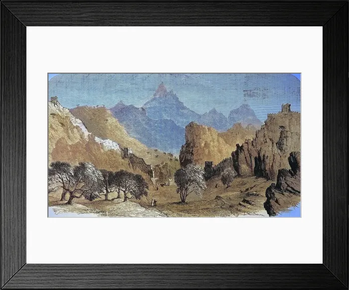 Framed Print : The Great Wall, view from Sha-Po-Yu, in 1869, China, Historic, digitally restored reproduction of an original 19th century original, exact original date unknown Framed Print : The Great Wall, view from Sha-Po-Yu, in 1869, China, Historic, digitally restored reproduction of an original 19th century original, exact original date unknown