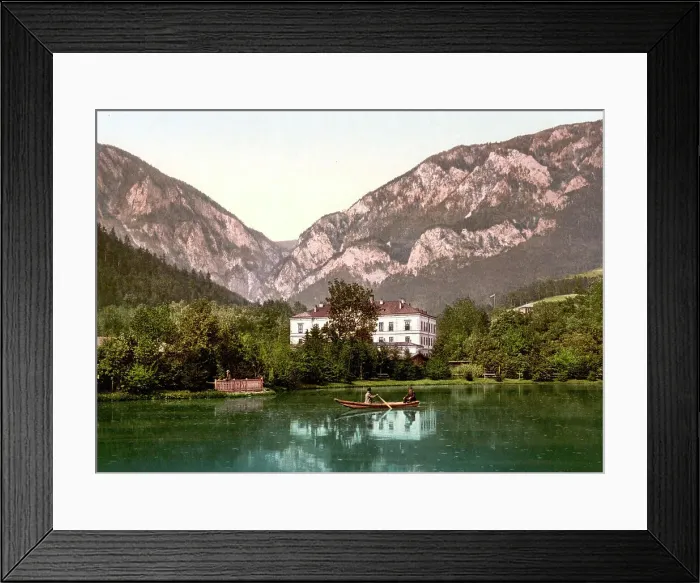Framed Print : The Springhaus, Brunnenhaus, in Reichenau an der Rax is a market town located at the foothills of the Vienna Alps in Lower Austria, Austria, around 1890, Historic, digitally restored reproduction from a 19th century original, Europe Framed Print : The Springhaus, Brunnenhaus, in Reichenau an der Rax is a market town located at the foothills of the Vienna Alps in Lower Austria, Austria, around 1890, Historic, digitally restored reproduction from a 19th century original, Europe