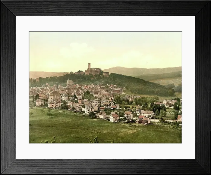 Framed Print : Koenigstein im Taunus, Hesse, Germany, Historic, digitally restored reproduction of a photochromic print from the 1890s Framed Print : Koenigstein im Taunus, Hesse, Germany, Historic, digitally restored reproduction of a photochromic print from the 1890s