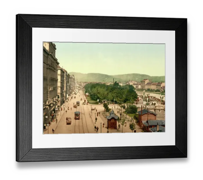 Framed Print : Franz Josef Quai, Vienna, Austria, c. 1890, Historic, digitally restored reproduction from a 19th century original, Vienna, Austria, c. 1890, Historic, digitally restored reproduction from a 19th century original, Europe Framed Print : Franz Josef Quai, Vienna, Austria, c. 1890, Historic, digitally restored reproduction from a 19th century original, Vienna, Austria, c. 1890, Historic, digitally restored reproduction from a 19th century original, Europe
