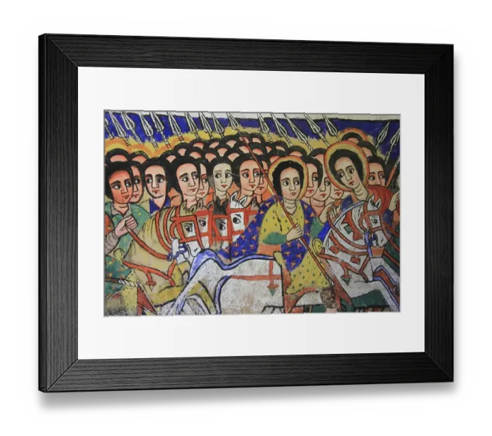 Framed Print : Ahamra region, Azoa Maryam round church on the Zeghie peninsula in Lake Tana, Lake Tsana or Lake Dembea, mural painting, Ethiopia, Africa