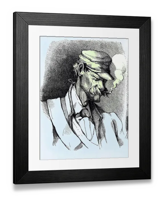Framed Print : 19th century Munich original, Invalid in times of peace, a Munich-based head of the character, original drawing by Julius Adam, Munich, Bavaria, Germany, reproduction of an image, woodcut from the year 1881, digitally restored, historical Framed Print : 19th century Munich original, Invalid in times of peace, a Munich-based head of the character, original drawing by Julius Adam, Munich, Bavaria, Germany, reproduction of an image, woodcut from the year 1881, digitally restored, historical