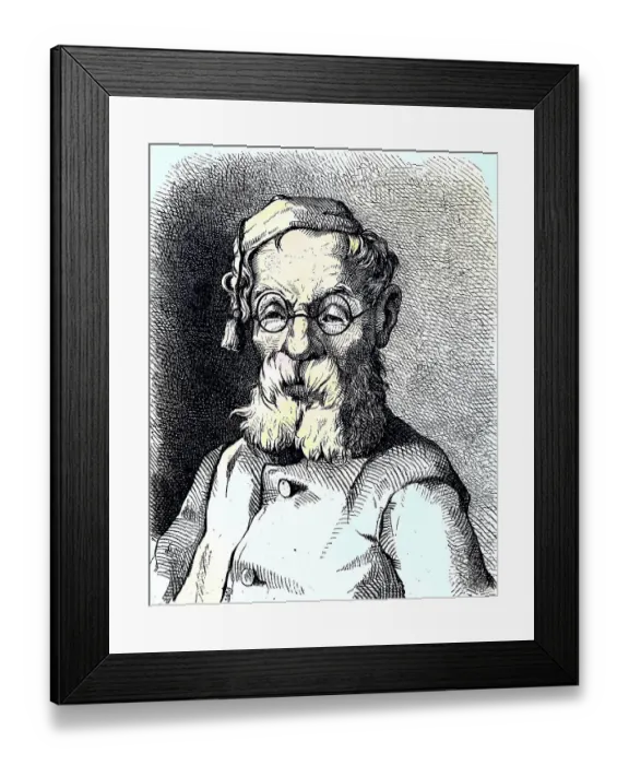 Framed Print : Munich originals from the 19th century, the head of a home warden in Munich, a Munich-based head of the character, original drawing by Julius Adam, Munich, Bavaria, Germany, reproduction of an image, woodcut from the year 1881, digitally restored Framed Print : Munich originals from the 19th century, the head of a home warden in Munich, a Munich-based head of the character, original drawing by Julius Adam, Munich, Bavaria, Germany, reproduction of an image, woodcut from the year 1881, digitally restored