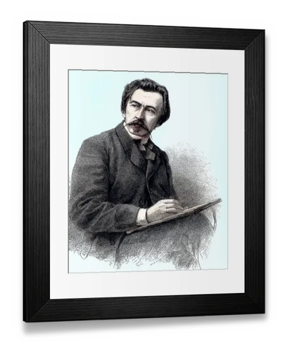 Framed Print : Herbert Koenig, also Heribert Koenig, 1820 in Dresden, 13 June 1876 in Niederloessnitz, was a German artist, illustrator and watercolour painter, Germany, reproduction of an image, woodcut from the year 1881, digitally restored, historical Framed Print : Herbert Koenig, also Heribert Koenig, 1820 in Dresden, 13 June 1876 in Niederloessnitz, was a German artist, illustrator and watercolour painter, Germany, reproduction of an image, woodcut from the year 1881, digitally restored, historical