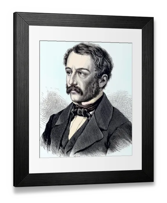 Framed Print : Nikolaus Lenau was the nom de plume of Nikolaus Franz Niembsch Edler von Strehlenau, 25 August 1802, 22 August 1850, a German-language Austrian poet, Germany, Austria, reproduction of an image, woodcut from the year 1881, digitally restored Framed Print : Nikolaus Lenau was the nom de plume of Nikolaus Franz Niembsch Edler von Strehlenau, 25 August 1802, 22 August 1850, a German-language Austrian poet, Germany, Austria, reproduction of an image, woodcut from the year 1881, digitally restored