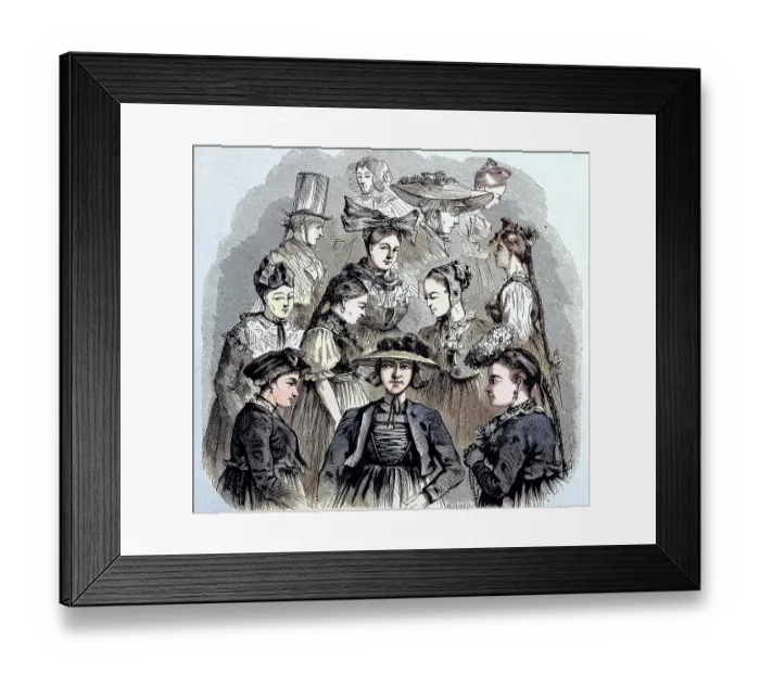 Framed Print : Historical headdress, headgear of woman from the Black Forest, Germany, reproduction of an image, woodcut from the year 1881, digitally restored, Historical, Historical headdress, headgear of woman from the Black Forest, reproduction of an image Framed Print : Historical headdress, headgear of woman from the Black Forest, Germany, reproduction of an image, woodcut from the year 1881, digitally restored, Historical, Historical headdress, headgear of woman from the Black Forest, reproduction of an image