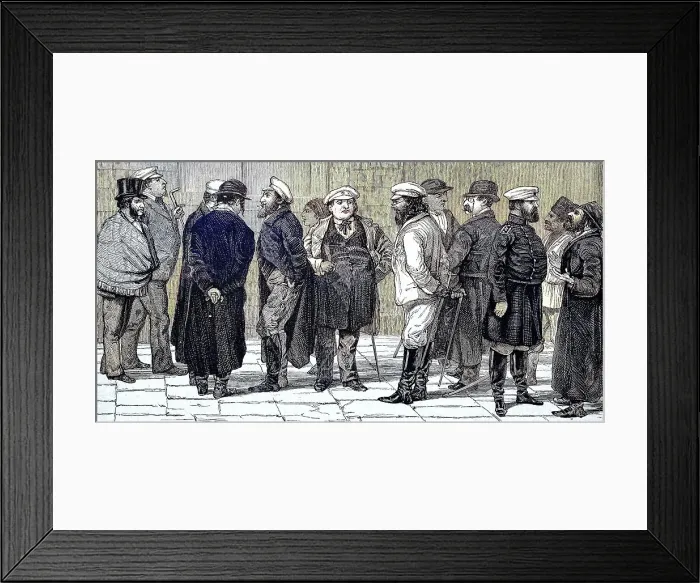 Framed Print : Speculators in front of stock market in Bucharest, Romania, reproduction of an image, woodcut from the year 1881, digitally improved, historical, Speculators in front of stock market in Bucharest, Romania, reproduction of an image Framed Print : Speculators in front of stock market in Bucharest, Romania, reproduction of an image, woodcut from the year 1881, digitally improved, historical, Speculators in front of stock market in Bucharest, Romania, reproduction of an image