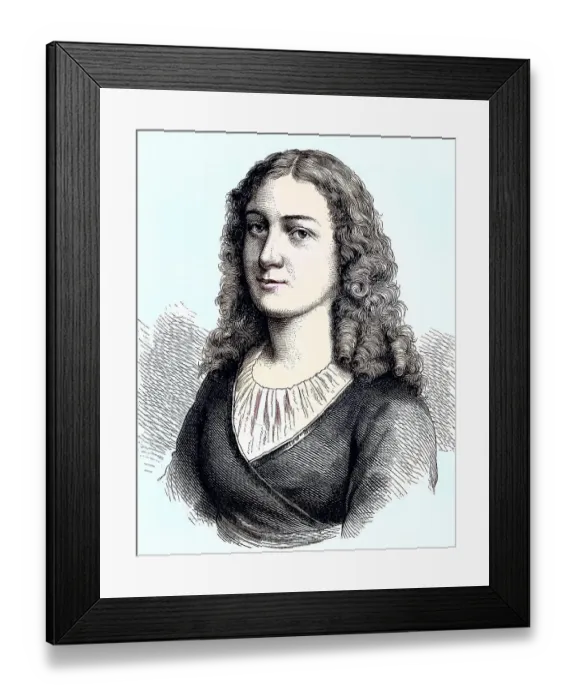 Framed Print : Charlotte Luise Antoinette von Schiller, born of Lengefeld, 22 November 1766, 9 July 1826, was the woman of the poet Friedrich von Schiller, Germany, reproduction of an image, woodcut from the year 1881, digitally restored, historical