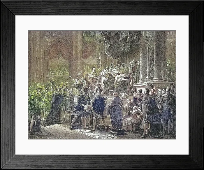 Framed Print : The Conferral and Legitimation of Political Power to Charles X at Rheims on 29 May 1825, France, digital improved reproduction of an original 19th century print Framed Print : The Conferral and Legitimation of Political Power to Charles X at Rheims on 29 May 1825, France, digital improved reproduction of an original 19th century print