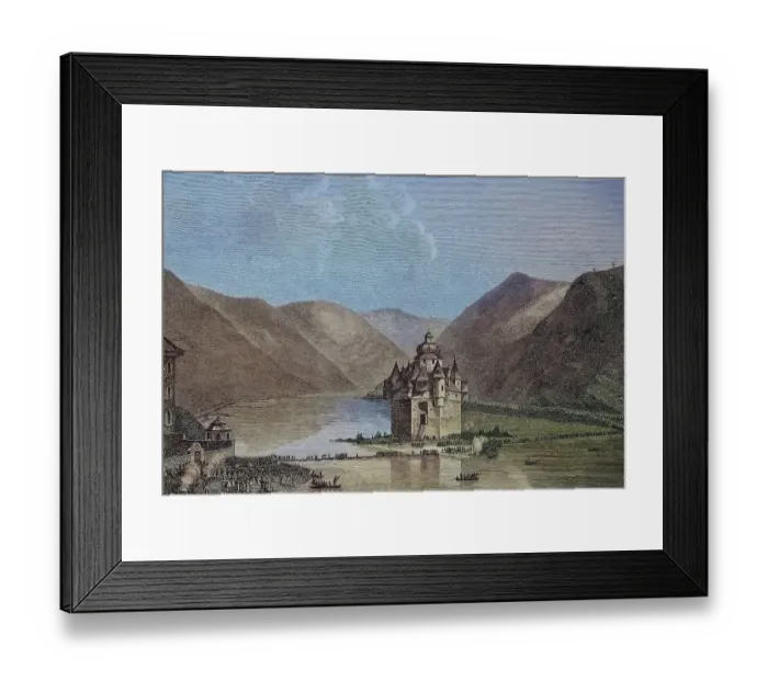 Framed Print : Generalmarschall Fuerst Bluecher von Wahlstatt leads the Allies across the Rhine at Kaub, 1814, Germany, digital improved reproduction of an original print from the 19th century Framed Print : Generalmarschall Fuerst Bluecher von Wahlstatt leads the Allies across the Rhine at Kaub, 1814, Germany, digital improved reproduction of an original print from the 19th century