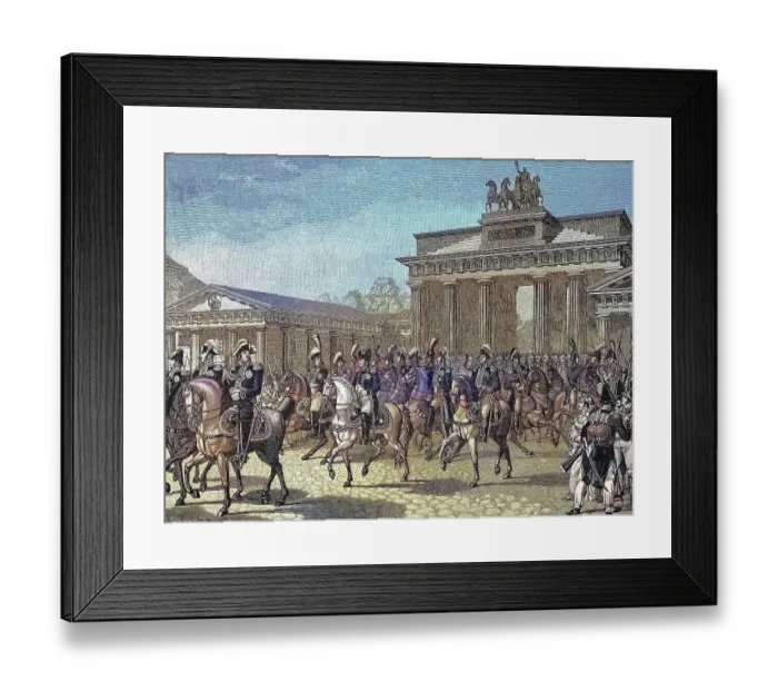 Framed Print : The Entry of Napoleon I into Berlin, 1806, Germany, digital improved reproduction of an original print from the 19th century Framed Print : The Entry of Napoleon I into Berlin, 1806, Germany, digital improved reproduction of an original print from the 19th century