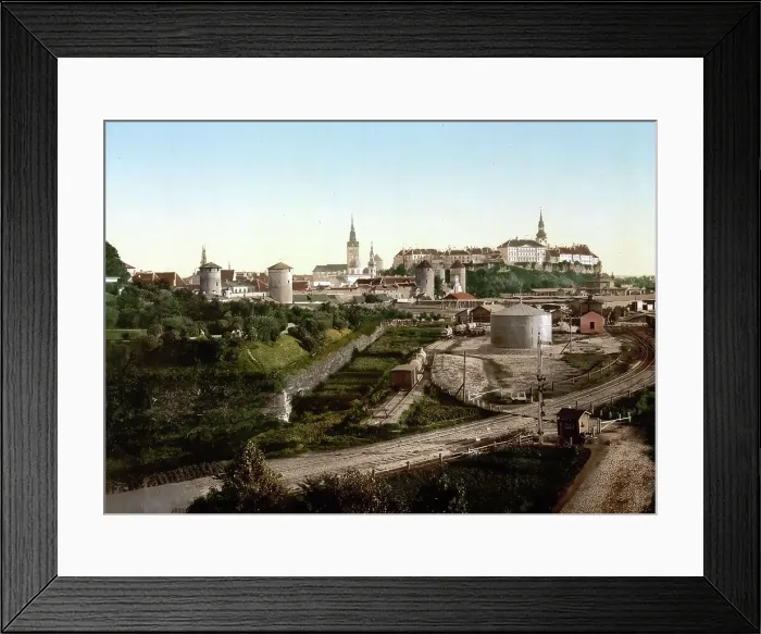 Framed Print : View of Reval, Russia, now Tallinn, the capital of Estonia, circa 1890, Historic, digitally enhanced reproduction of a photochrome print of the period Framed Print : View of Reval, Russia, now Tallinn, the capital of Estonia, circa 1890, Historic, digitally enhanced reproduction of a photochrome print of the period