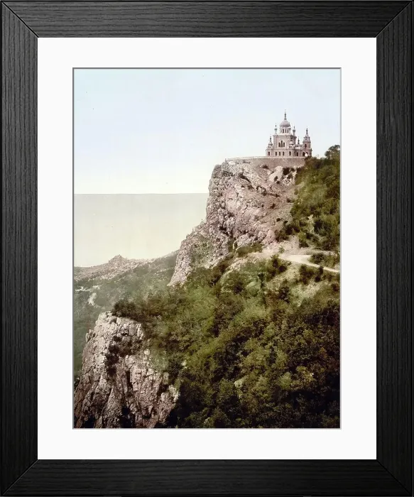 Framed Print : Church, Baidar, Crimea, Ukraine, Russia, c. 1890, Historic, digitally enhanced reproduction of a photochrome print of the period Framed Print : Church, Baidar, Crimea, Ukraine, Russia, c. 1890, Historic, digitally enhanced reproduction of a photochrome print of the period